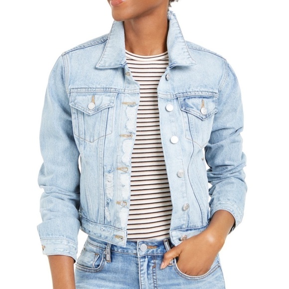 Vigoss Cotton Distressed Jean Jacket - Picture 3 of 13